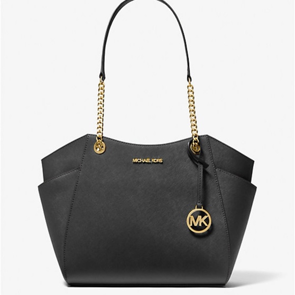 MICHAEL KORS Women’s Jet Set Black Large Saffiano Leather Shoulder Bag NWT - Picture 5 of 7